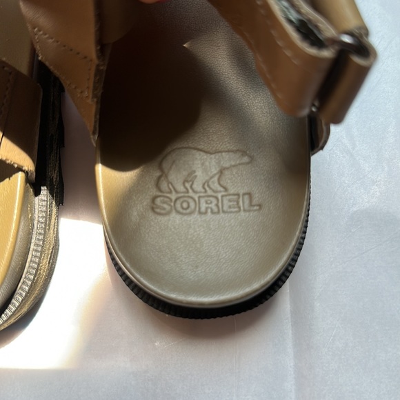 🎉Like New🎉 Sorel Leather Roaming sandals Sage Size 6.5 Camo Bottoms - Picture 8 of 12